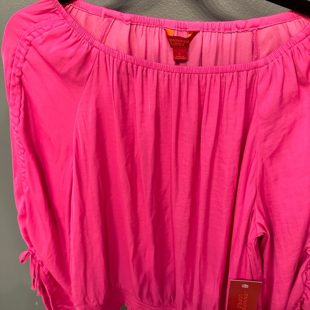 Jennifer Lopez hot pink top. NWT, size L